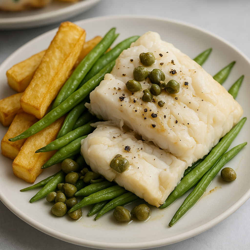 Air Fryer Cod with Garlic Lemon Butter