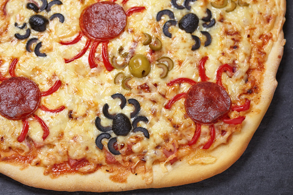 Healthy Spidery Pizzas