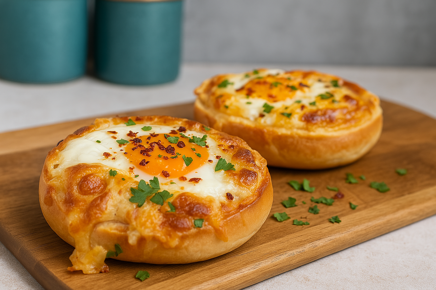 Air Fryer Egg Breakfast Bagels