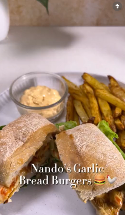 Nando's Garlic Bread Burgers