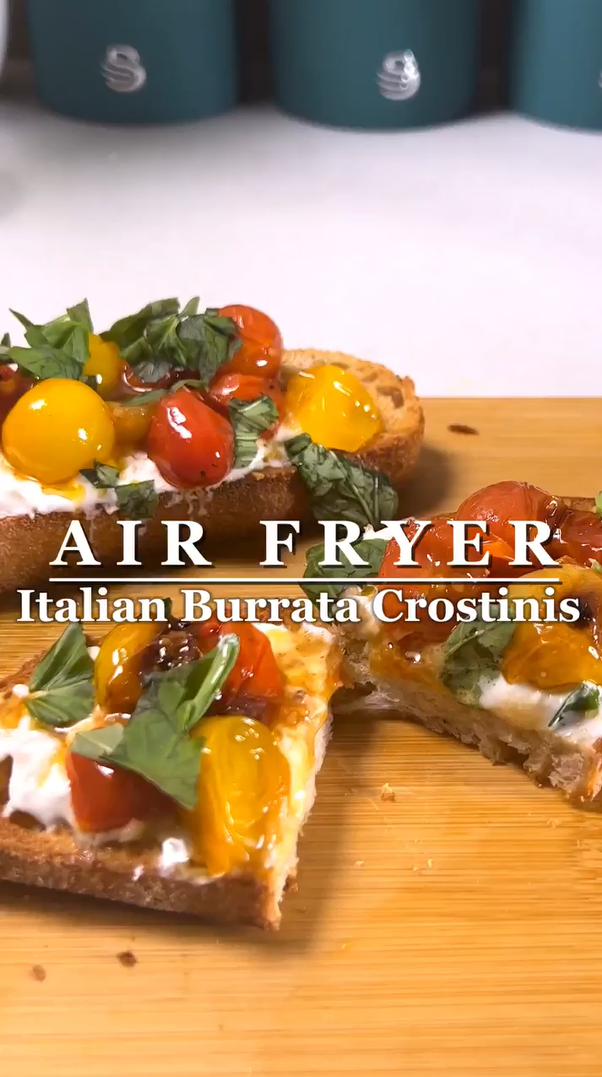 Italian burrata crostinis