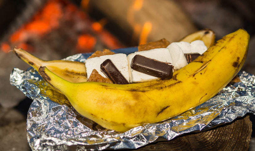 Air Fryer Chocolate Banana Boat S’mores