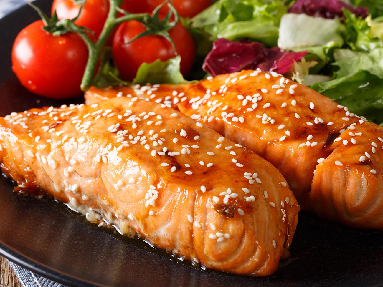 Steamed Salmon With Garlic, Spring Onion & Soy Sauce